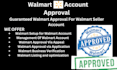 setup onbaording and get walmart account approval and list items