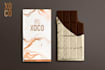 chocolate packaging label with box dieline design