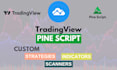 custom tradingview pinescript indicators or strategies