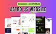 create SEO optimized and responsive website with astro js