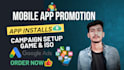 do your  mobile app iso installs and promotion on google ads