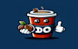 do cofe drinkls modern mascot logo design