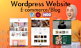 design wordpress landing page, ecommerce and blog with elementor
