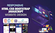 create responsive landing page using html css javascript