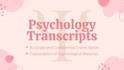 transcript with a psychological focus