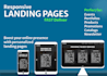 create responsive landing pages with fast delivery