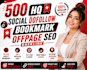 500 HQ social dofollow bookmark offpage SEO backlink