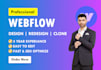 design and develop a responsive webflow website with animations