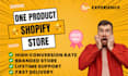 create a one product shopify store or shopify website