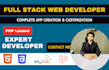 create a professional business website using PHP laravel