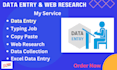 do data entry and web research