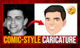 create a unique and stylized caricature of you