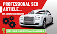 write SEO automotive content, car and motorbike articles