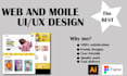 do figma website design and UI UX mockup