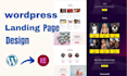 create a responsive wordpress landing page design,
