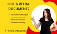edit your resume, CV, statement of purpose, cover letter, linkedin optimization