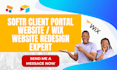 softr client portal with wix redesign wix website softr website softr