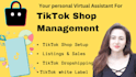be your tiktok shop virtual assistant,product list tiktok shop