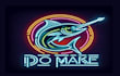 do make neon style marlin logo design