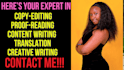 proofread, write, edit and translate tasks