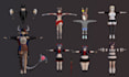 do custom 3d modeling, rigging, texturing in blender