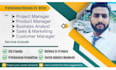 write scrum master, product and project manager, business analyst ats resume CV