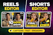 edit engaging reels, youtube shorts and talking head videos with captions