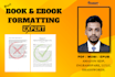 do paperback and kindle ebook formatting, amazon KDP book formatting