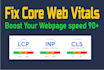 fix core web vitals optimize wordpress website speed, improve 25percent traffic