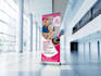 design homecare roll up banner, retractable banner, stand banner