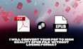 convert your PDF to high quality epub without losing format