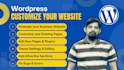 improve or customize your wordpress website