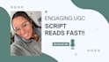 create a spokesperson script read video