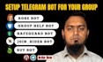 create telegram bot and setup a professional group bot for your group