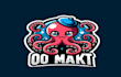 do make wonder full, modern, octopus, mascot logo design