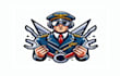do make modern, style, pilot, similar, mascot logo design