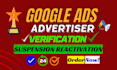fix google ads advertiser verification in 24 hours and run ads campaign