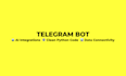 write a custom telegram bot with deploy and databases
