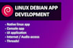 develop a linux debian application in lazarus