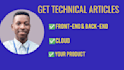write technical articles on backend, frontend, and cloud