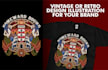 create vintage or retro design illustration for your brand