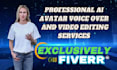 professional ai avatar voice over and video editing services