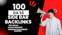 make the blogroll sidebar permanent homepage backlinks