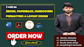do book formatting, editing, ebook layout design, paperback for KDP, epub, print