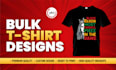 do bulk t shirt designs for print on demand