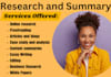 conduct your research and write a summary
