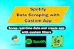 create spotify data scraping, insights app for music growth