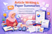 write research summaries and articles for you