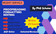 do thesis proofreading and editing