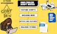 do hindi and english script writing for you